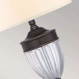 Elstead Lighting Dennison lampa stołowa 1x60 W palladiański brąz/kremowa QZ-DENNISON-PB