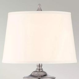 Elstead Lighting Dennison lampa stołowa 1x60 W polerowany nikiel-kremowa QZ-DENNISON-PN