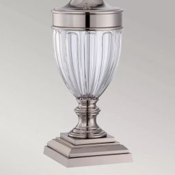 Elstead Lighting Dennison lampa stołowa 1x60 W polerowany nikiel-kremowa QZ-DENNISON-PN