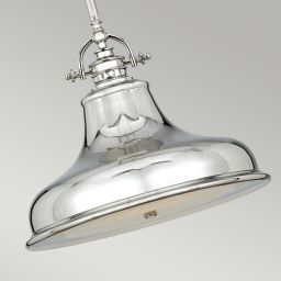 Elstead Lighting Emery lampa wisząca 1x60 W imperialne srebro QZ-EMERY-P-M-IS