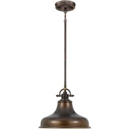 Elstead Lighting Emery lampa wisząca 1x60 W brąz palladiański QZ-EMERY-P-M-PN