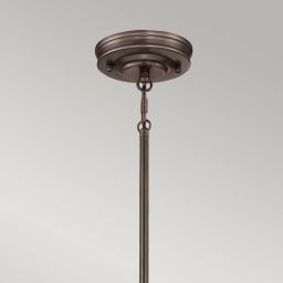 Elstead Lighting Emery lampa wisząca 1x60 W brąz palladiański QZ-EMERY-P-M-PN