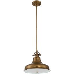 Elstead Lighting Emery lampa wisząca 1x60 W postarzany mosiądz QZ-EMERY-P-M-WS