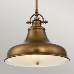 Elstead Lighting Emery lampa wisząca 1x60 W postarzany mosiądz QZ-EMERY-P-M-WS