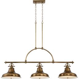 Elstead Lighting Emery lampa wisząca 3x60 W postarzany mosiądz QZ-EMERY3P-WS