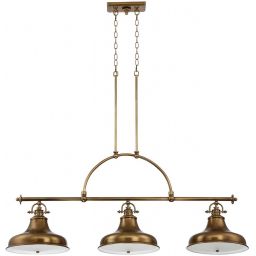 Elstead Lighting Emery lampa wisząca 3x60 W postarzany mosiądz QZ-EMERY3P-WS