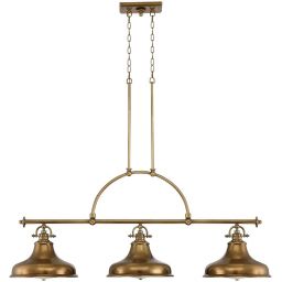 Elstead Lighting Emery lampa wisząca 3x60 W postarzany mosiądz QZ-EMERY3P-WS