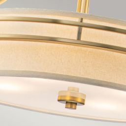 Elstead Lighting Gotham lampa wisząca 4x60 W szczotkowany mosiądz QZ-GOTHAM-P-BB