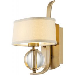 Elstead Lighting Gotham kinkiet 1x3 W LED szczotkowany mosiądz QZ-GOTHAM1-BB