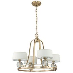 Elstead Lighting Gotham lampa wisząca 4x3 W LED szczotkowany mosiądz QZ-GOTHAM4-BB