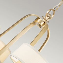 Elstead Lighting Gotham lampa wisząca 4x3 W LED szczotkowany mosiądz QZ-GOTHAM4-BB