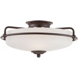 Elstead Lighting Griffin lampa podsufitowa 3x60 W brąz palladiański QZ-GRIFFIN-F-PN