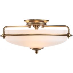 Elstead Lighting Griffin lampa podsufitowa 3x60 W postarzany mosiądz QZ-GRIFFIN-F-WS