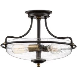 Elstead Lighting Griffin lampa podsufitowa 3x60 W postarzany mosiądz-brąz palladiański QZ-GRIFFIN-SFS-C-PNAB