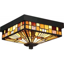 Elstead Lighting Inglenook Outdoor lampa podsufitowa zewnętrzna 2x60 W ciemny brąz QZ-INGLENOOK-F