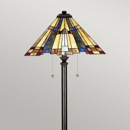 Elstead Lighting Inglenook lampa stojąca 2x60 W multikolor-ciemny brąz QZ-INGLENOOK-FL