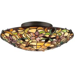 Elstead Lighting Kami lampa podsufitowa 2x60 W vintage brąz QZ-KAMI-F