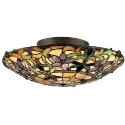 Elstead Lighting Kami lampa podsufitowa 2x60 W vintage brąz QZ-KAMI-F