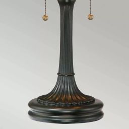 Elstead Lighting Kami lampa stołowa 2x60 W vintage brąz QZ-KAMI-TL