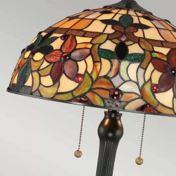 Elstead Lighting Kami lampa stołowa 2x60 W vintage brąz QZ-KAMI-TL