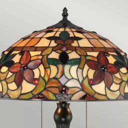 Elstead Lighting Kami lampa stołowa 2x60 W vintage brąz QZ-KAMI-TL