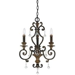 Elstead Lighting Marquette lampa wisząca 3x60 W postarzany brąz QZ-MARQUETTE3