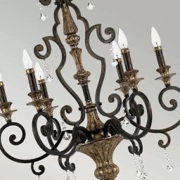 Elstead Lighting Marquette lampa wisząca 6x60 W postarzany brąz QZ-MARQUETTE6-A