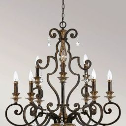Elstead Lighting Marquette lampa wisząca 9x60 W postarzany brąz QZ-MARQUETTE9