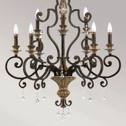 Elstead Lighting Marquette lampa wisząca 9x60 W postarzany brąz QZ-MARQUETTE9