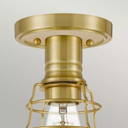 Elstead Lighting Mixon lampa podsufitowa 1x60 W szczotkowany mosiądz QZ-MIXON-SF-BB