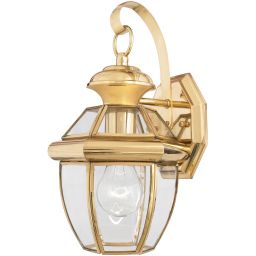 Elstead Lighting Newbury kinkiet zewnętrzny 1x60 W lakierowany polerowany mosiądz QZ-NEWBURY2-S-PB
