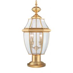 Elstead Lighting Newbury lampa stojąca zewnętrzna 2x60 W lakierowany polerowany mosiądz QZ-NEWBURY3-L-PB