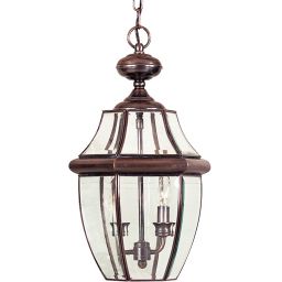 Elstead Lighting Newbury lampa wisząca 2x60 W lakierowana postarzana miedź QZ-NEWBURY8-L-AC