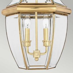Elstead Lighting Newbury lampa wisząca 2x60 W lakierowany polerowany mosiądz QZ-NEWBURY8-L-PB