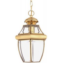Elstead Lighting Newbury lampa wisząca 1x60 W lakierowany polerowany mosiądz QZ-NEWBURY8-M-PB