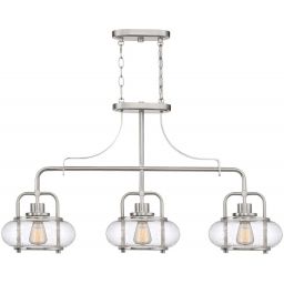 Elstead Lighting Trilogy lampa wisząca 3x60 W szczotkowany nikiel QZ-TRILOGY-ISLE-BN