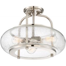 Elstead Lighting Trilogy lampa podsufitowa 3x60 W szczotkowany  nikiel QZ-TRILOGY-SFM-BN