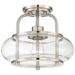 Elstead Lighting Trilogy lampa podsufitowa 1x60 W szczotkowany nikiel QZ-TRILOGY-SFS-BN
