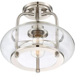 Elstead Lighting Trilogy lampa podsufitowa 1x60 W szczotkowany nikiel QZ-TRILOGY-SFS-BN