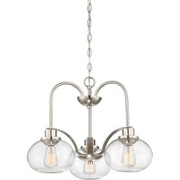 Elstead Lighting Trilogy lampa wisząca 3x60 W szczotkowany nikiel QZ-TRILOGY3-BN
