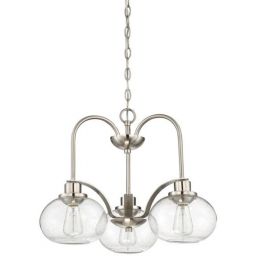 Elstead Lighting Trilogy lampa wisząca 3x60 W szczotkowany nikiel QZ-TRILOGY3-BN