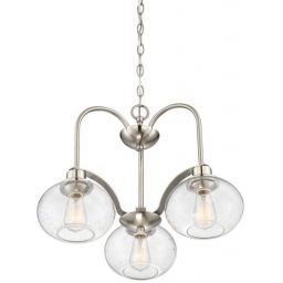Elstead Lighting Trilogy lampa wisząca 3x60 W szczotkowany nikiel QZ-TRILOGY3-BN