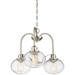 Elstead Lighting Trilogy lampa wisząca 3x60 W szczotkowany nikiel QZ-TRILOGY3-BN