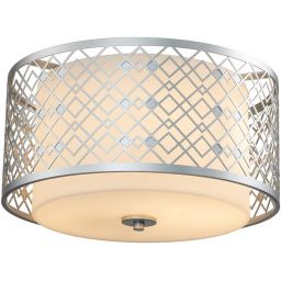 Elstead Lighting Ziggy plafon 2x60 W lakierowane srebro ZIGGY-F-M-LS