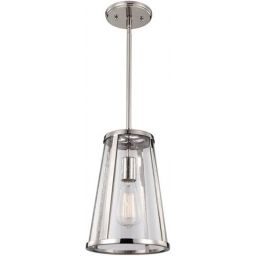 Elstead Lighting Harrow lampa wisząca 1x60 W przezroczysta-srebrna FE-HARROW-P-S