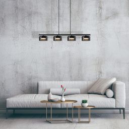 Goldlux Ofelia lampa wisząca 4x10 W czarna 331304