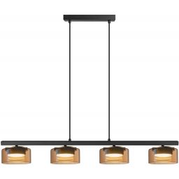 Goldlux Ofelia lampa wisząca 4x10 W amber-czarna 331311