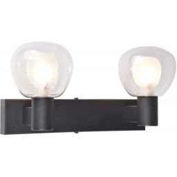 Goldlux Pola kinkiet 2x5 W czarny-przezroczysty 336026