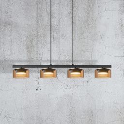 Goldlux Ofelia lampa wisząca 4x10 W amber-czarna 331311