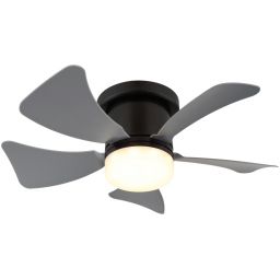 Globo Lighting Hines lampa podsufitowa z wentylatorem 1x9 W czarna 03609A